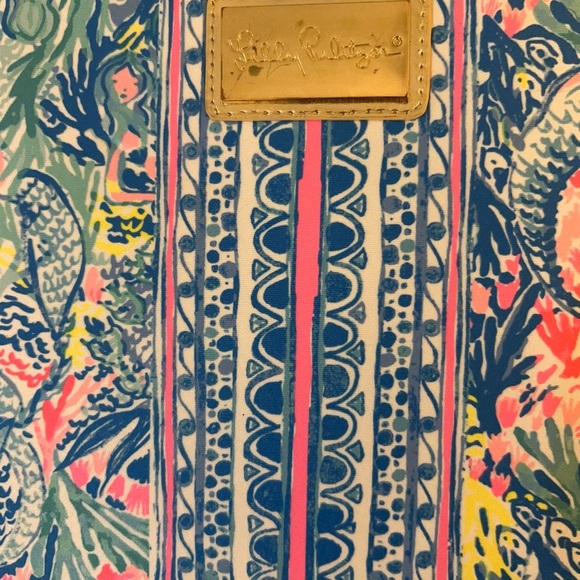 Lilly Pulitzer Vibrant Blue and Pink Mermaid Cove Lap Top Tablet Case - Picture 4 of 10